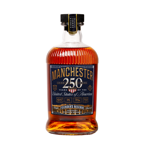 Bottle of Manchester Distilling Founder's Reserve Kentucky Bourbon Whiskey USA 250 105 Proof 750ml